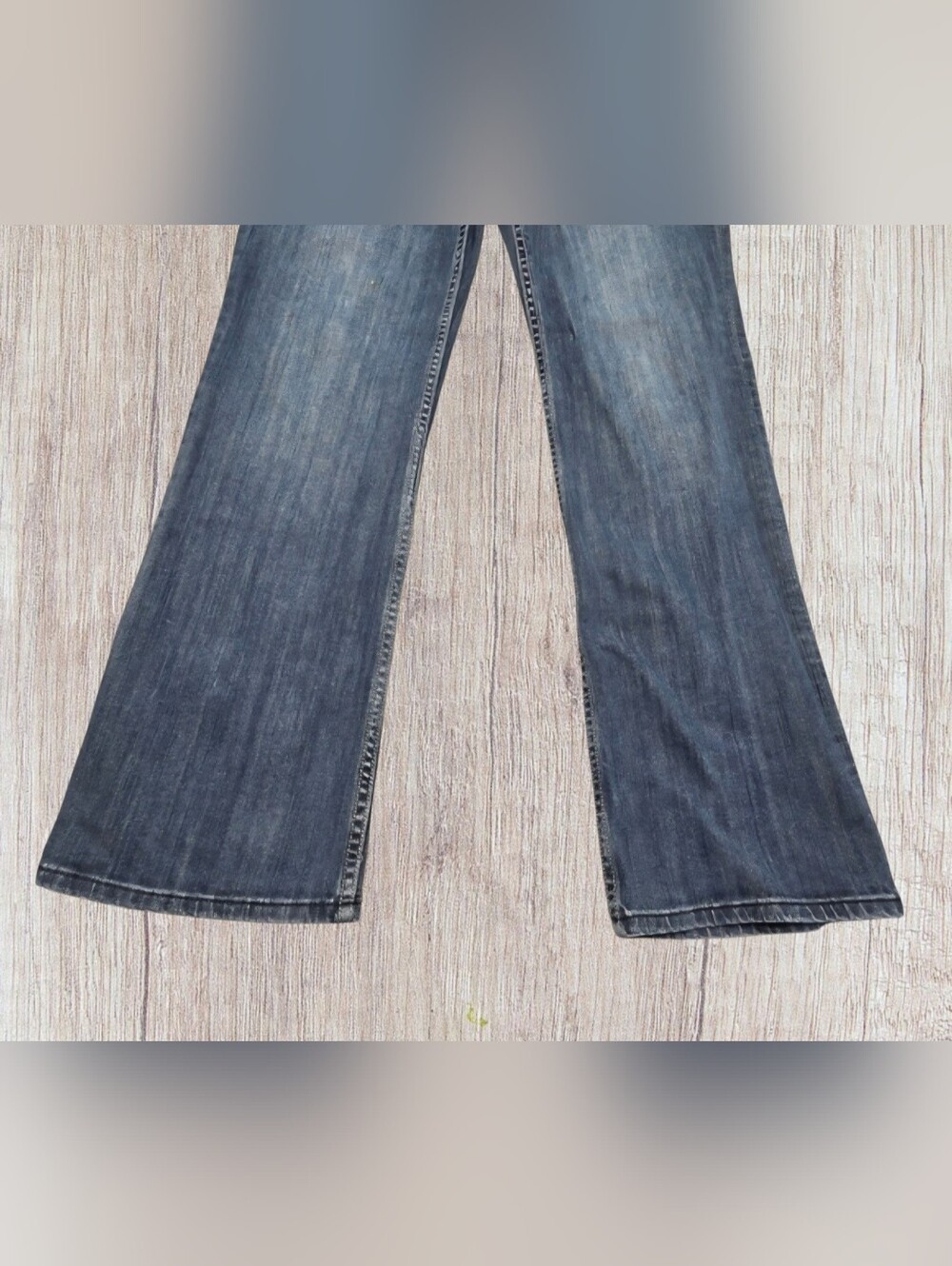 Seven7 Women's Blue Jeans Rhinestone Size 12 Boot Cut Medium Wash - Picture 7 of 14
